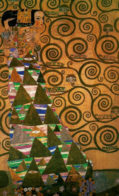 Gustav Klimt kartong for frisen i stoclet- palatset